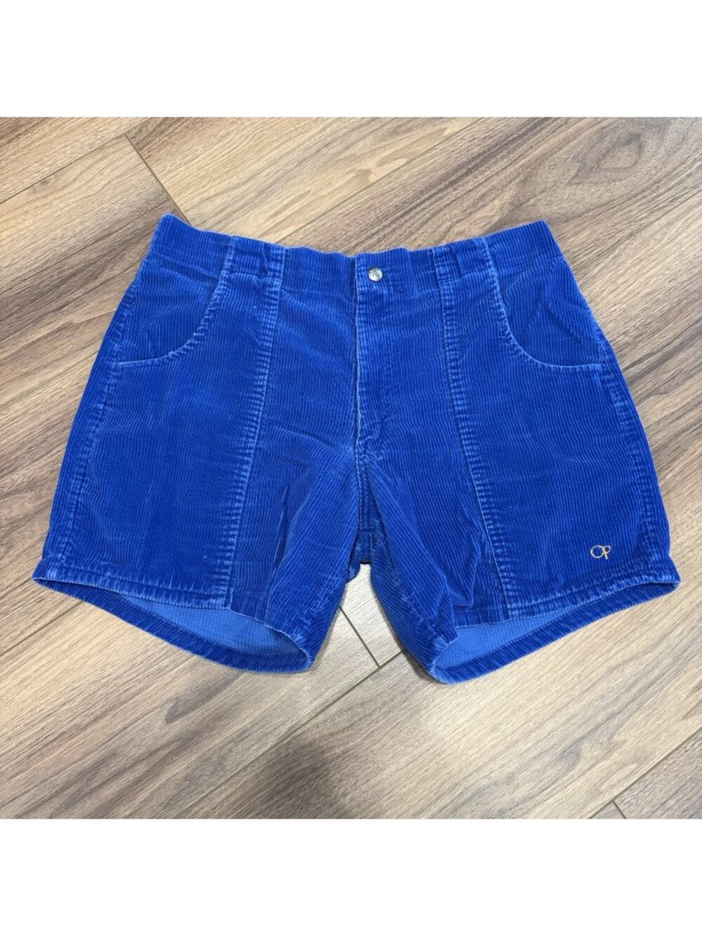 Vintage OP Ocean Pacific Corduroy Shorts Mens 34 Blue Made in USA